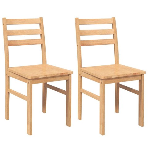 Krzesła do jadalni 2 szt. lite drewno guma Krzesła do jadalni 2 szt. lite drewno guma