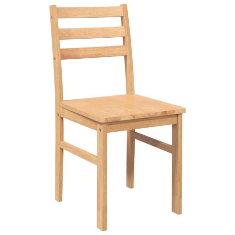 Krzesła do jadalni 2 szt. lite drewno guma Krzesła do jadalni 2 szt. lite drewno guma