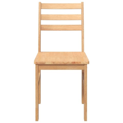 Krzesła do jadalni 2 szt. lite drewno guma Krzesła do jadalni 2 szt. lite drewno guma