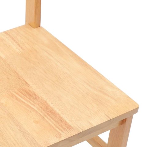 Krzesła do jadalni 2 szt. lite drewno guma Krzesła do jadalni 2 szt. lite drewno guma