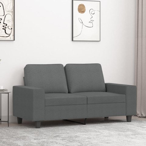  Sofa 2-osobowa, ciemnoszara, 120 cm, tapicerowana tkaniną