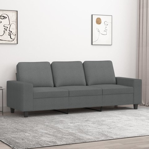  Sofa 3-osobowa, ciemnoszara, 180 cm, tapicerowana tkaniną