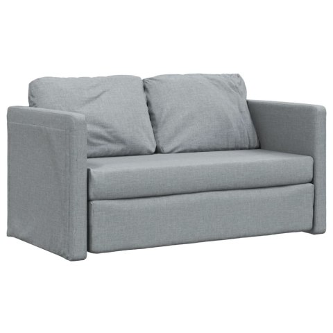  Sofa podłogowa 2-w-1, jasnoszara, 112x174x55 cm, tkanina