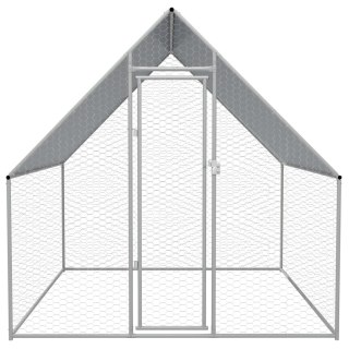  Klatka zewnętrzna dla kurcząt, stal galwanizowana, 2x2x1,92 m