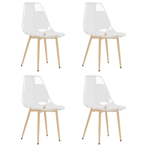 Krzesła stołowe, 4 szt., transparentne, PET Krzesła stołowe, 4 szt., transparentne, PET