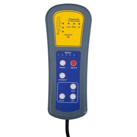 Elektryczny fotel masujący, szary, sztuczna skóra Elektryczny fotel masujący, szary, sztuczna skóra