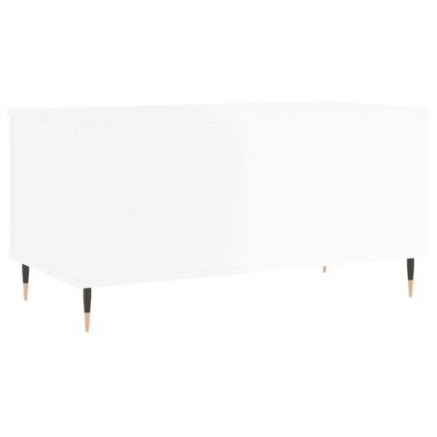 Stolik kawowy, biały z połyskiem, 90x44,5x45 cm Stolik kawowy, biały z połyskiem, 90x44,5x45 cm
