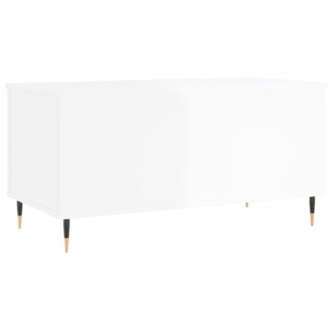 Stolik kawowy, biały z połyskiem, 90x44,5x45 cm Stolik kawowy, biały z połyskiem, 90x44,5x45 cm