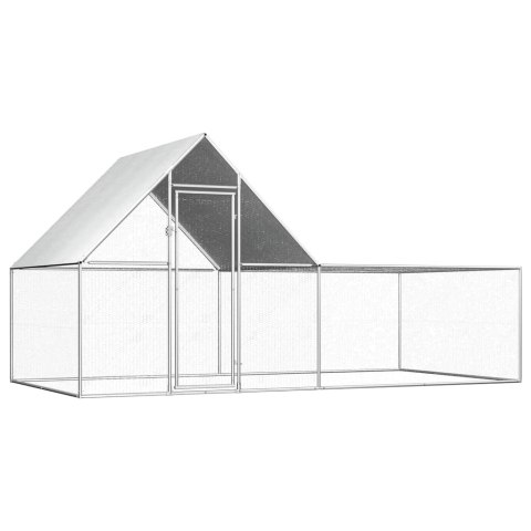 Woliera dla kur, 4 x 2 x 2 m, galwanizowana stal Woliera dla kur, 4 x 2 x 2 m, galwanizowana stal