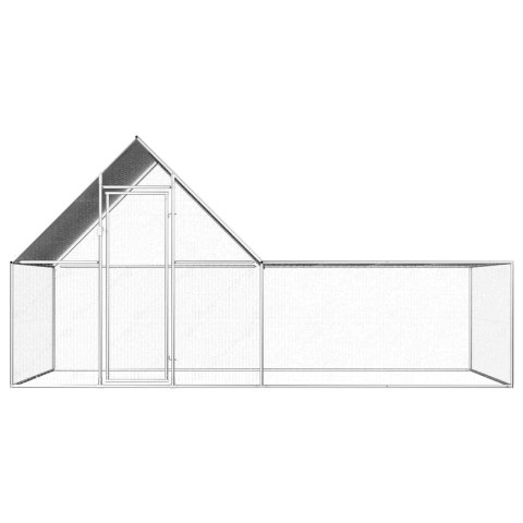 Woliera dla kur, 4 x 2 x 2 m, galwanizowana stal Woliera dla kur, 4 x 2 x 2 m, galwanizowana stal