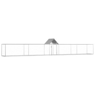 Woliera dla kur, 9 x 1 x 1,5 m, galwanizowana stal