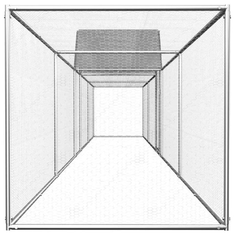 Woliera dla kur, 9 x 1 x 1,5 m, galwanizowana stal Woliera dla kur, 9 x 1 x 1,5 m, galwanizowana stal