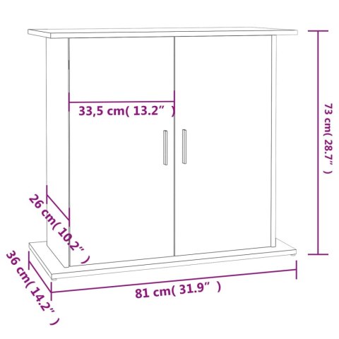  Szafka pod akwarium, czarna, 81x36x73 cm