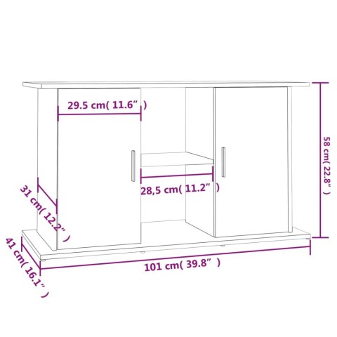 Szafka pod akwarium, brązowy dąb, 101x41x58 cm Szafka pod akwarium, brązowy dąb, 101x41x58 cm