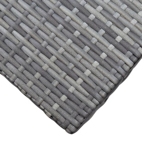 Składany stołek, rattan PE, szary Składany stołek, rattan PE, szary