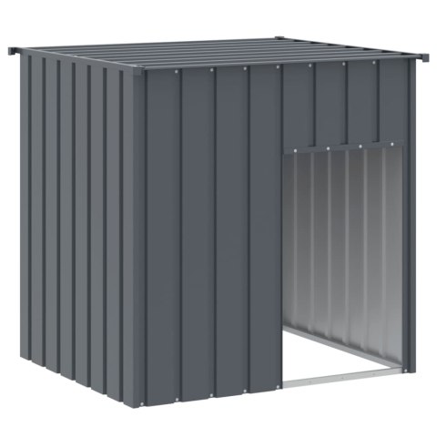Buda dla psa, z dachem, antracytowa, 110x103x109 cm, stal Buda dla psa, z dachem, antracytowa, 110x103x109 cm, stal
