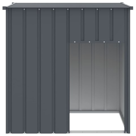 Buda dla psa, z dachem, antracytowa, 110x103x109 cm, stal Buda dla psa, z dachem, antracytowa, 110x103x109 cm, stal