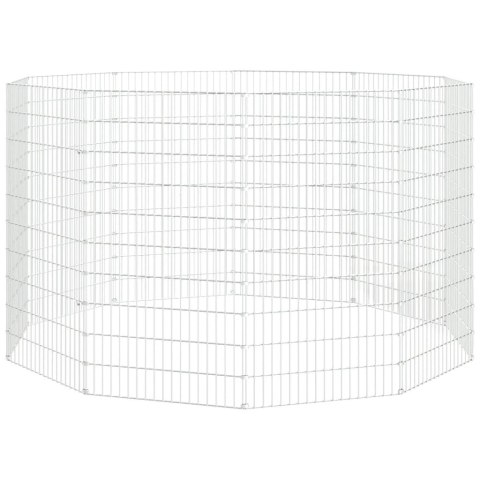 Kojec dla zwierząt, 10 paneli, 54x100 cm, galwanizowane żelazo Kojec dla zwierząt, 10 paneli, 54x100 cm, galwanizowane żelazo