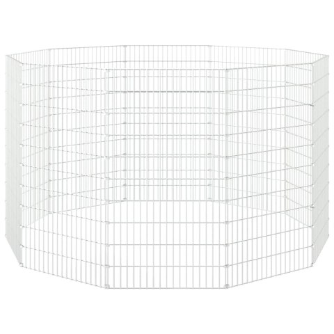 Kojec dla zwierząt, 10 paneli, 54x100 cm, galwanizowane żelazo Kojec dla zwierząt, 10 paneli, 54x100 cm, galwanizowane żelazo
