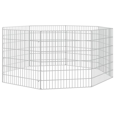 Kojec dla zwierząt, 8 paneli, 54x60 cm, galwanizowane żelazo Kojec dla zwierząt, 8 paneli, 54x60 cm, galwanizowane żelazo
