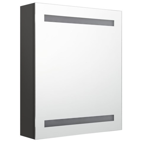 Szafka łazienkowa z lustrem i LED, antracytowa, 50x14x60 cm Szafka łazienkowa z lustrem i LED, antracytowa, 50x14x60 cm