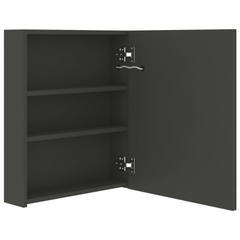 Szafka łazienkowa z lustrem i LED, antracytowa, 50x14x60 cm Szafka łazienkowa z lustrem i LED, antracytowa, 50x14x60 cm