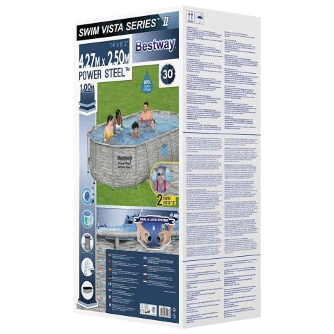 Bestway Basen Power Steel z akcesoriami, 427x250x100 cm Bestway Basen Power Steel z akcesoriami, 427x250x100 cm