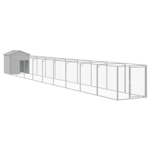 Buda dla psa, z dachem, jasnoszara, 117x1017x123 cm, stal Buda dla psa, z dachem, jasnoszara, 117x1017x123 cm, stal
