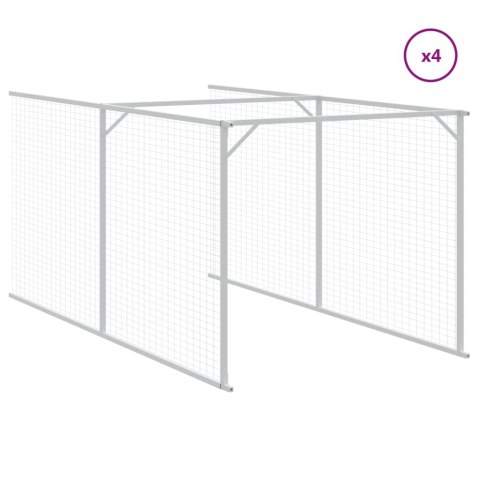 Buda dla psa, z dachem, jasnoszara, 117x1017x123 cm, stal Buda dla psa, z dachem, jasnoszara, 117x1017x123 cm, stal