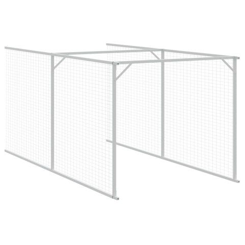 Buda dla psa, z dachem, jasnoszara, 117x1017x123 cm, stal Buda dla psa, z dachem, jasnoszara, 117x1017x123 cm, stal