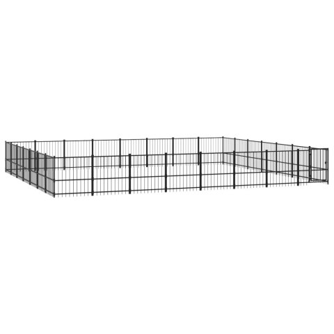Kojec dla psa na zewnątrz, stalowy, 52,69 m² Kojec dla psa na zewnątrz, stalowy, 52,69 m²