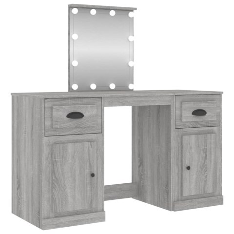 Toaletka z oświetleniem LED, szary dąb sonoma, 130x50x132,5 cm Toaletka z oświetleniem LED, szary dąb sonoma, 130x50x132,5 cm