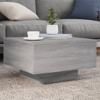  Stolik kawowy z LED, szary dąb sonoma, 55x55x31 cm