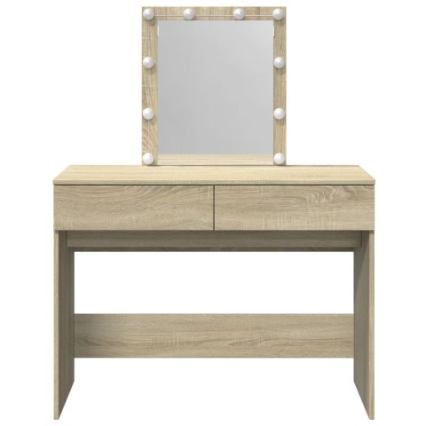 Toaletka z oświetleniem LED, dąb sonoma, 100x40x130 cm Toaletka z oświetleniem LED, dąb sonoma, 100x40x130 cm