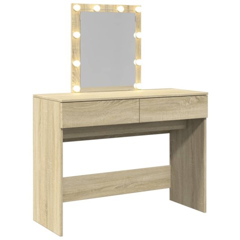 Toaletka z oświetleniem LED, dąb sonoma, 100x40x130 cm Toaletka z oświetleniem LED, dąb sonoma, 100x40x130 cm