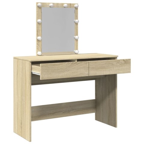 Toaletka z oświetleniem LED, dąb sonoma, 100x40x130 cm Toaletka z oświetleniem LED, dąb sonoma, 100x40x130 cm