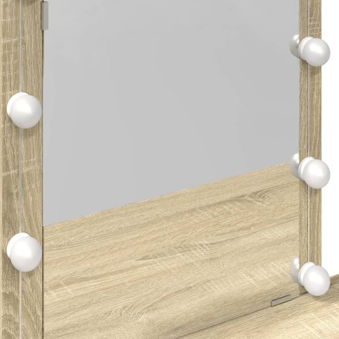 Toaletka z oświetleniem LED, dąb sonoma, 100x40x130 cm Toaletka z oświetleniem LED, dąb sonoma, 100x40x130 cm