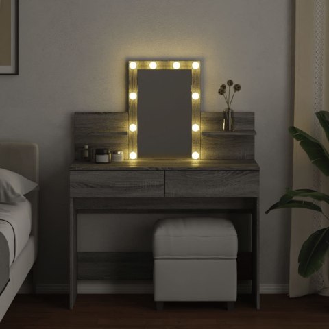 Toaletka z oświetleniem LED, szary dąb sonoma, 100x40x130 cm Toaletka z oświetleniem LED, szary dąb sonoma, 100x40x130 cm