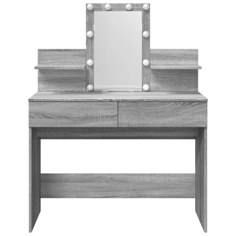Toaletka z oświetleniem LED, szary dąb sonoma, 100x40x130 cm Toaletka z oświetleniem LED, szary dąb sonoma, 100x40x130 cm