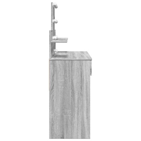 Toaletka z oświetleniem LED, szary dąb sonoma, 100x40x130 cm Toaletka z oświetleniem LED, szary dąb sonoma, 100x40x130 cm