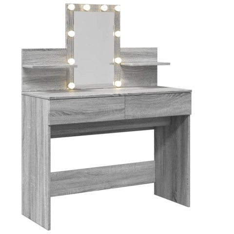 Toaletka z oświetleniem LED, szary dąb sonoma, 100x40x130 cm Toaletka z oświetleniem LED, szary dąb sonoma, 100x40x130 cm