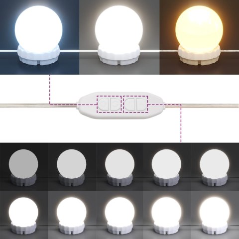 Toaletka z oświetleniem LED, szary dąb sonoma, 100x40x130 cm Toaletka z oświetleniem LED, szary dąb sonoma, 100x40x130 cm