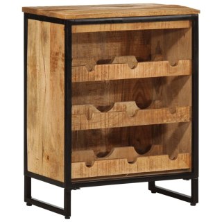 VidaXL Stojak na 9 butelek wina, 55x33x70 cm, lite drewno mango