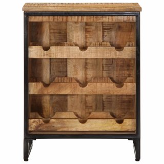 VidaXL Stojak na 9 butelek wina, 55x33x70 cm, lite drewno mango