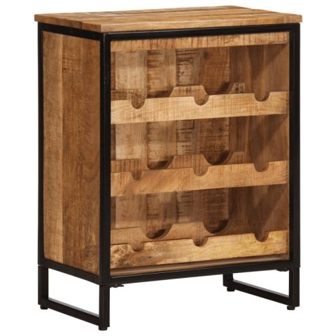 Stojak na 9 butelek wina, 55x33x70 cm, lite drewno mango Stojak na 9 butelek wina, 55x33x70 cm, lite drewno mango
