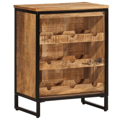 Stojak na 9 butelek wina, 55x33x70 cm, lite drewno mango Stojak na 9 butelek wina, 55x33x70 cm, lite drewno mango