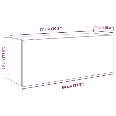 Wisząca szafka łazienkowa, czarna, 80x25x30 cm Wisząca szafka łazienkowa, czarna, 80x25x30 cm