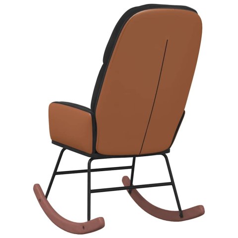 Fotel bujany, czarny, tapicerowany aksamitem Fotel bujany, czarny, tapicerowany aksamitem