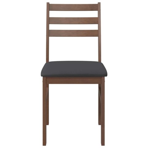  Krzesła do jadalni z poduszkami 2 szt. lite drewno gumowe