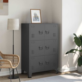  Industrialna szafka, antracytowa, 75x40x115 cm, metalowa